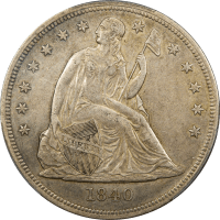 1840 Seated Liberty Dollar ($1) Obverse Image