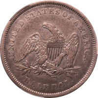 1840 Seated Liberty Half Dollar (50c) Small Letters Reverse Image
