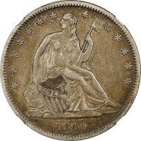 1840 Seated Liberty Half Dollar (50c) Small Letters OBVERSE Image