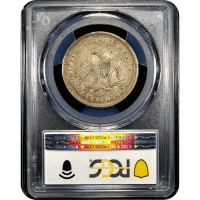 1840 Seated Liberty Half Dollar (50c) Small Letters Reverse Slab Image