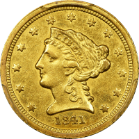 1841-C Liberty Gold Quarter Eagle ($2.50) Obverse Image