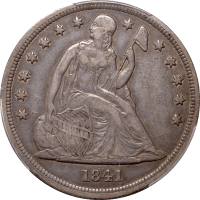 1841 Seated Liberty Dollar ($1) Obverse Image