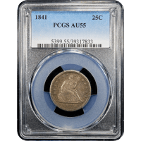 1841 Seated Liberty Quarter (25c) Obverse Slab Image