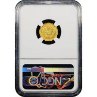 1842-50 A. Bechtler Gold Dollar (G$1) 27G Plain Edge Reverse Slab Image