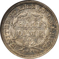 1842-O Seated Liberty Half Dime (H10C) Reverse Image