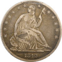1842-O Seated Liberty Half Dollar (50c) Small Date, Rev of 1839 Obverse Image