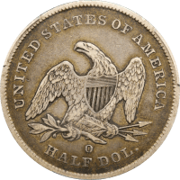 1842-O Seated Liberty Half Dollar (50c) Small Date, Rev of 1839 Reverse Image