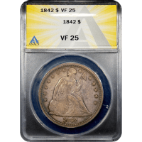 1842 Seated Liberty Dollar ($1) Obverse Slab Image