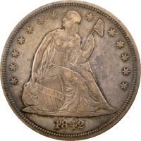 1842 Seated Liberty Dollar ($1) Obverse Image