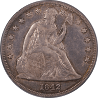 1842 Seated Liberty Dollar ($1) Obverse Image