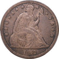 1842 Seated Liberty Dollar ($1) Obverse Image