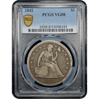 1842 Seated Liberty Dollar ($1) Obverse Slab Image
