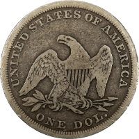 1842 Seated Liberty Dollar ($1) Reverse Image