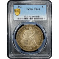 1842 Seated Liberty Dollar ($1) Obverse Slab Image