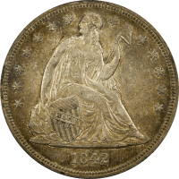 1842 Seated Liberty Dollar ($1) Obverse Image
