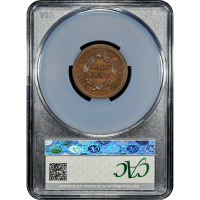 1843 Braided Hair Half Cent (1/2c) Original SLAB Image