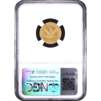 1843-D Small D Liberty Gold Quarter Eagle ($2.50) Reverse Slab Image