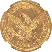 1843-D Small D Liberty Gold Quarter Eagle ($2.50) Reverse Image