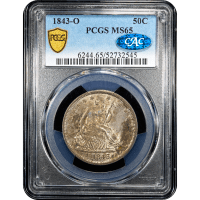 1843-O Seated Liberty Half Dollar (50c) Obverse Slab Image