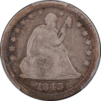 1843-O Seated Liberty Quarter (25c) Large O Obverse Image