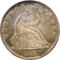 1843 Seated Liberty Half Dollar (50c) Obverse Image