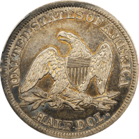 1843 Seated Liberty Half Dollar (50c) Reverse Image