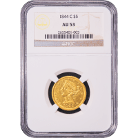 1844-C Liberty Gold Half Eagle ($5) Obverse Slab Image