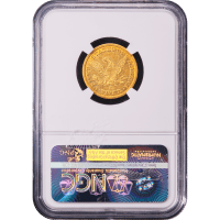1844-C Liberty Gold Half Eagle ($5) Reverse Slab Image