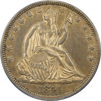 1844-O Seated Liberty Half Dollar (50c) Doubled Date Obverse Image