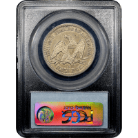 1844-O Seated Liberty Half Dollar (50c) Doubled Date Reverse Slab Image