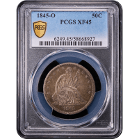 1845-O Seated Liberty Half Dollar (50c) Obverse Slab Image