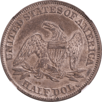 1845 Seated Liberty Half Dollar (50c) Reverse Image