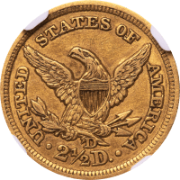 1846-D/D Liberty Gold Quarter Eagle ($2.50) Winter 7-L REVERSE Image