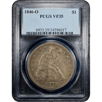 1846-O Seated Liberty Dollar ($1) SLAB Image