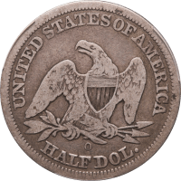 1846-O Seated Liberty Half Dollar (50c) Tall Date Reverse Image