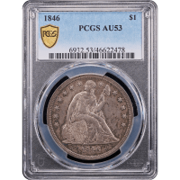 1846 Seated Liberty Dollar ($1) Obverse Slab Image