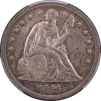 1846 Seated Liberty Dollar ($1) Obverse Image