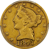 1847-C Liberty Gold Half Eagle ($5) Obverse Image