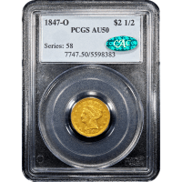 1847-O Liberty Gold Quarter Eagle ($2.50) Obverse Slab Image