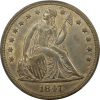 1847 Seated Liberty Dollar ($1) OBVERSE Image
