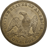 1847 Seated Liberty Dollar ($1) REVERSE Image