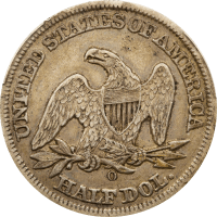 1849-O Seated Liberty Half Dollar (50c) REVERSE Image