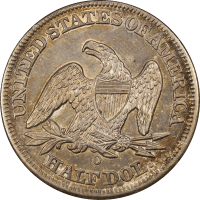 1850-O Seated Liberty Half Dollar (50c) Reverse Image