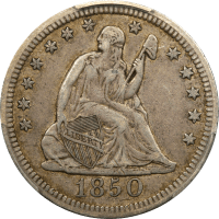 1850 Seated Liberty Quarter (25c) OBVERSE Image