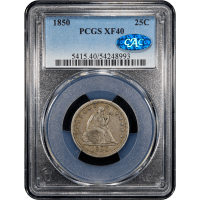 1850 Seated Liberty Quarter (25c) SLAB Image