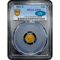 1851-C Gold Dollar ($1) Obverse Slab Image