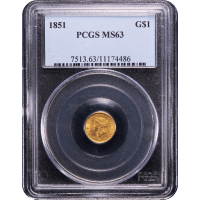 1851 Gold Dollar (G$1) SLAB Image