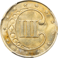 1851 Three Cent Silver (3CS) Reverse Image