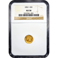 1852 Gold Dollar ($1) SLAB Image