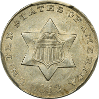 1852 Three Cent Silver (3CS) OBVERSE Image